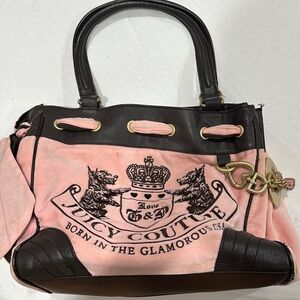 Juicy Couture Pink and Black Satchel